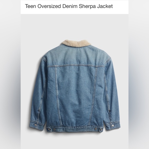 Gap denim jacket with sherpa collar - Picture 2 of 6